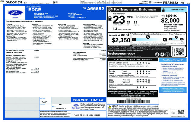 Certified 2024 Ford Edge SE w/ Black Appearance Package AWD/4WD image 16