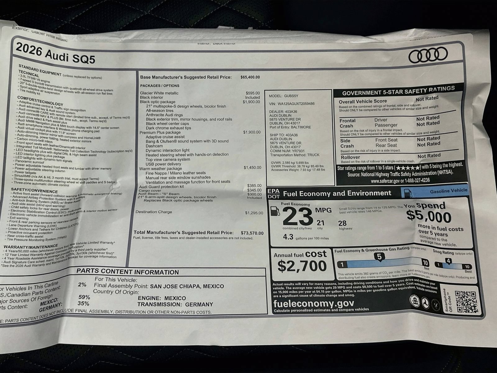 New 2026 Audi SQ5 Premium Plus AWD/4WD image 49