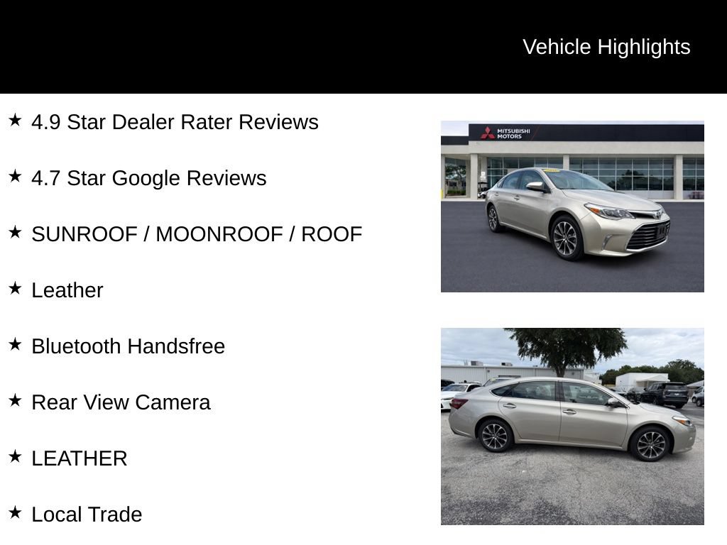 Used 2016 Toyota Avalon XLE Plus FWD image 5