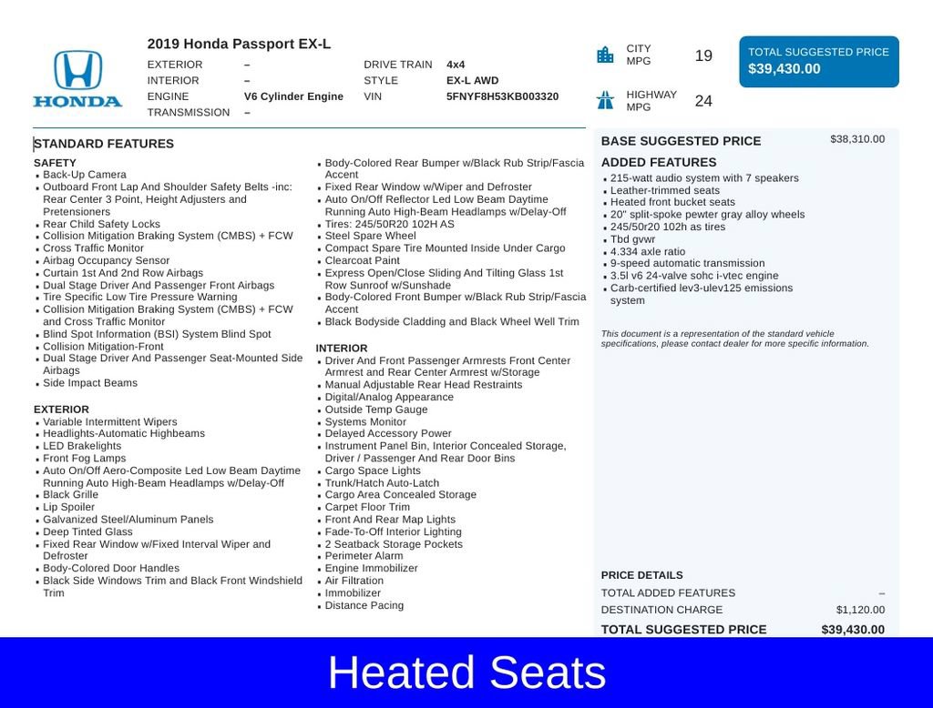 Used 2019 Honda Passport EX-L image 6