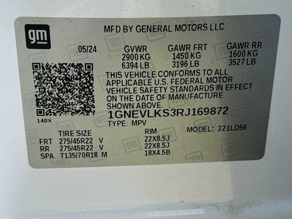 Used 2024 Chevrolet Traverse RS w/ LPO, Floor Liner Package AWD/4WD image 29