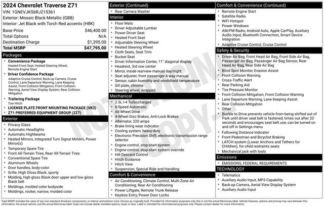 Certified 2024 Chevrolet Traverse Z71 image 5
