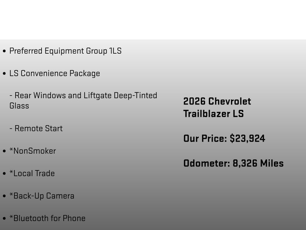Used 2026 Chevrolet TrailBlazer LS w/ LS Convenience Package FWD image 6