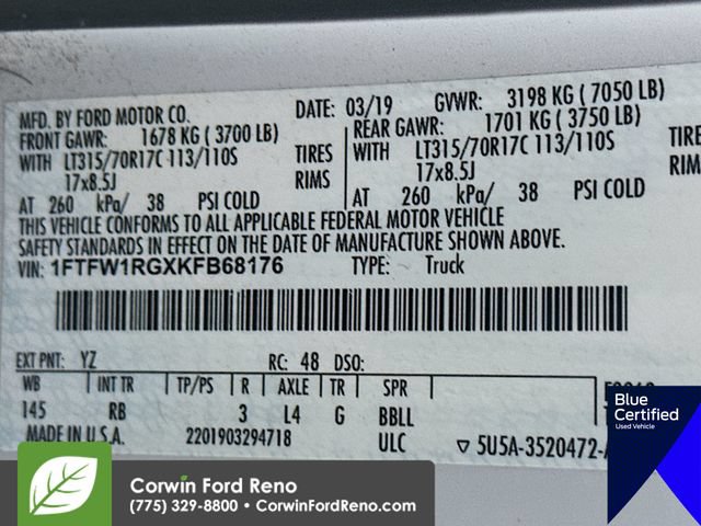 Certified 2019 Ford F150 Raptor w/ Equipment Group 802A Luxury AWD/4WD image 36