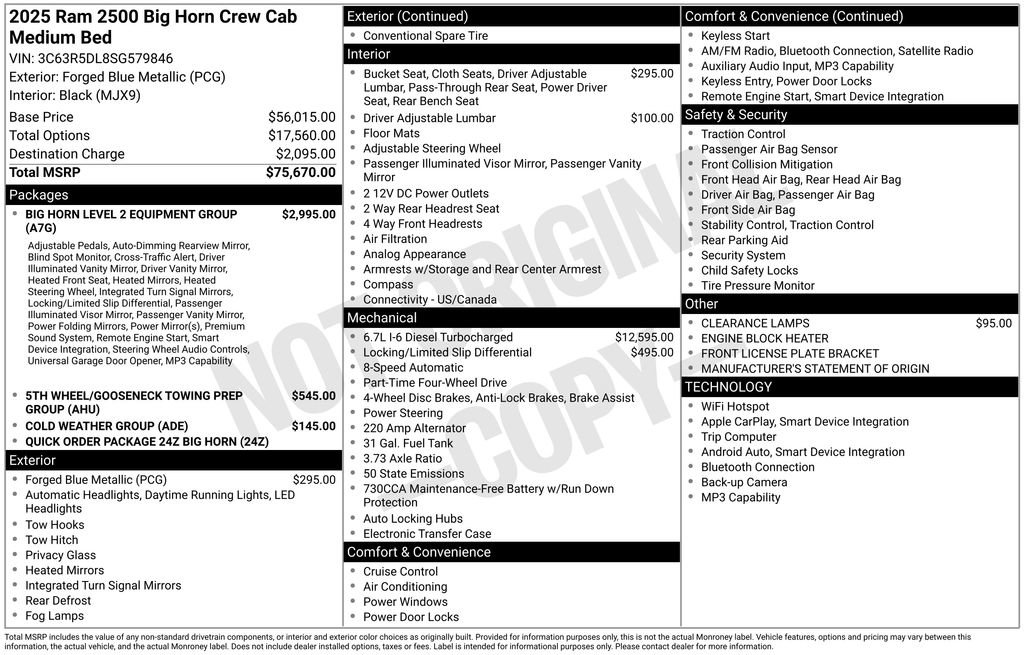 New 2025 RAM 2500 Big Horn image 2