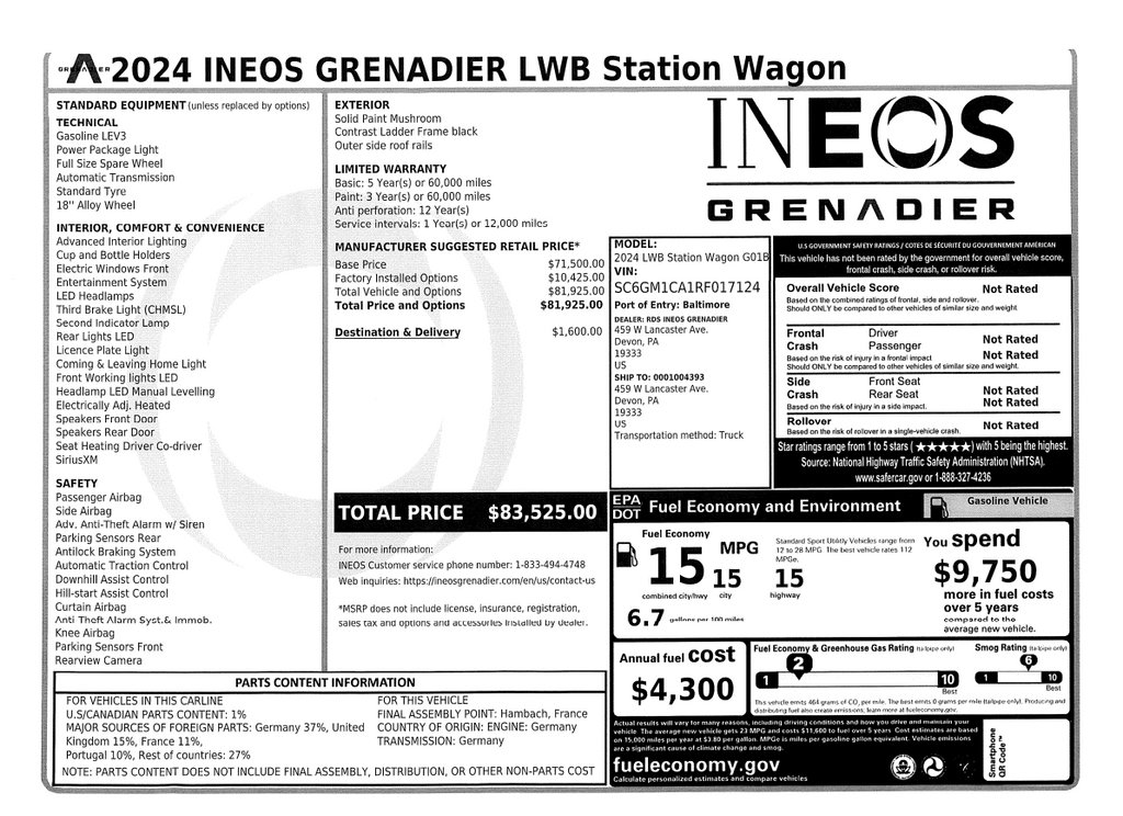 Used 2024 INEOS Grenadier AWD/4WD image 3