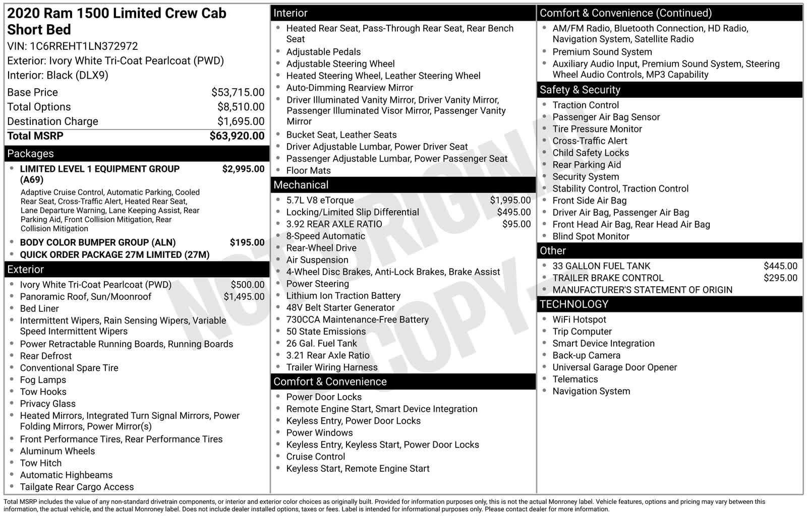 Used 2020 RAM 1500 Limited RWD image 37