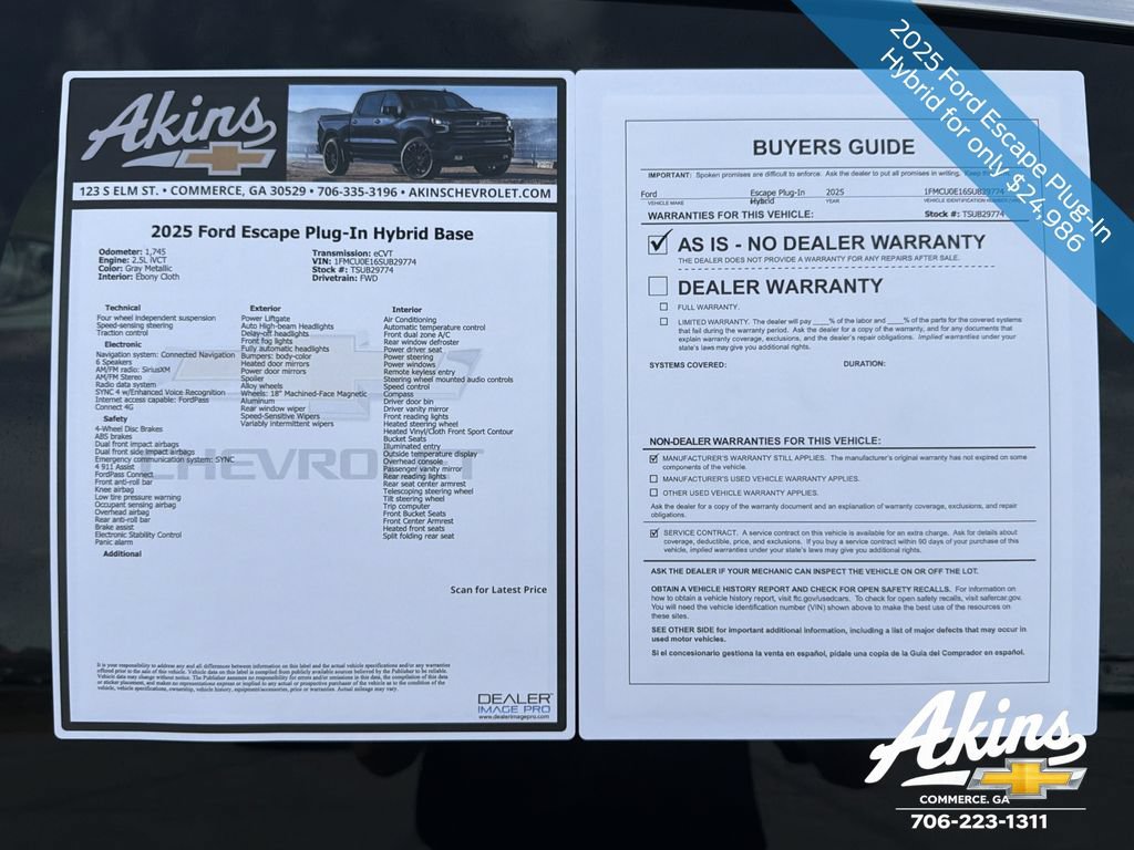 Used 2025 Ford Escape SE FWD image 11
