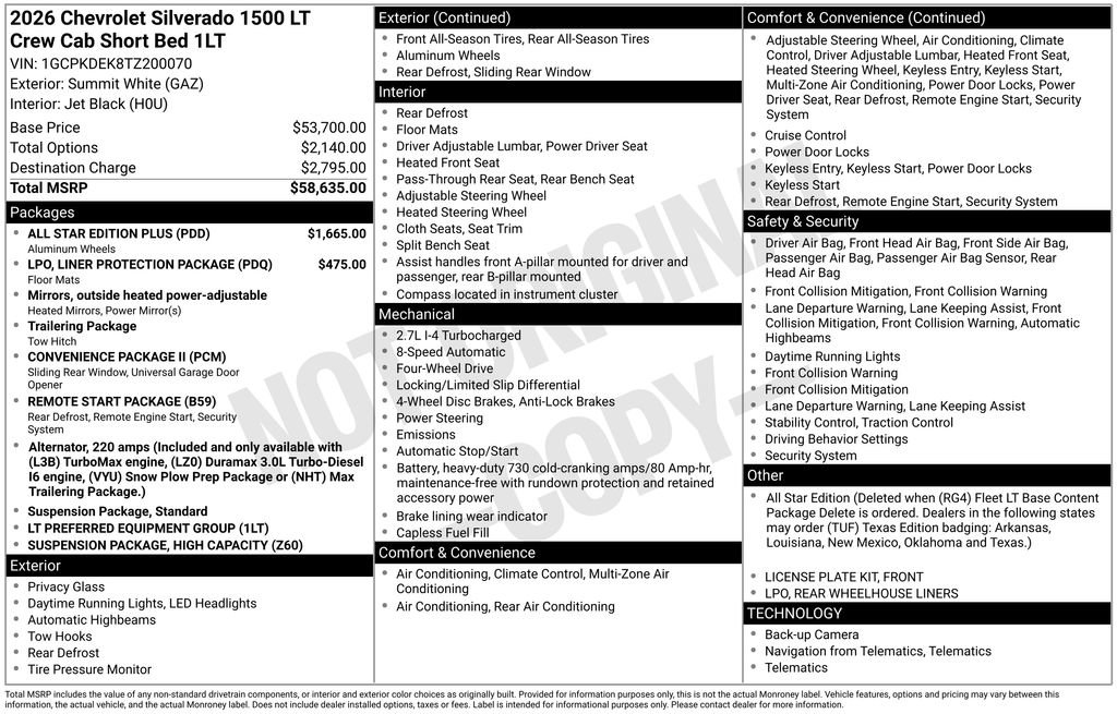 Certified 2026 Chevrolet Silverado 1500 LT w/ All Star Edition Plus AWD/4WD image 12
