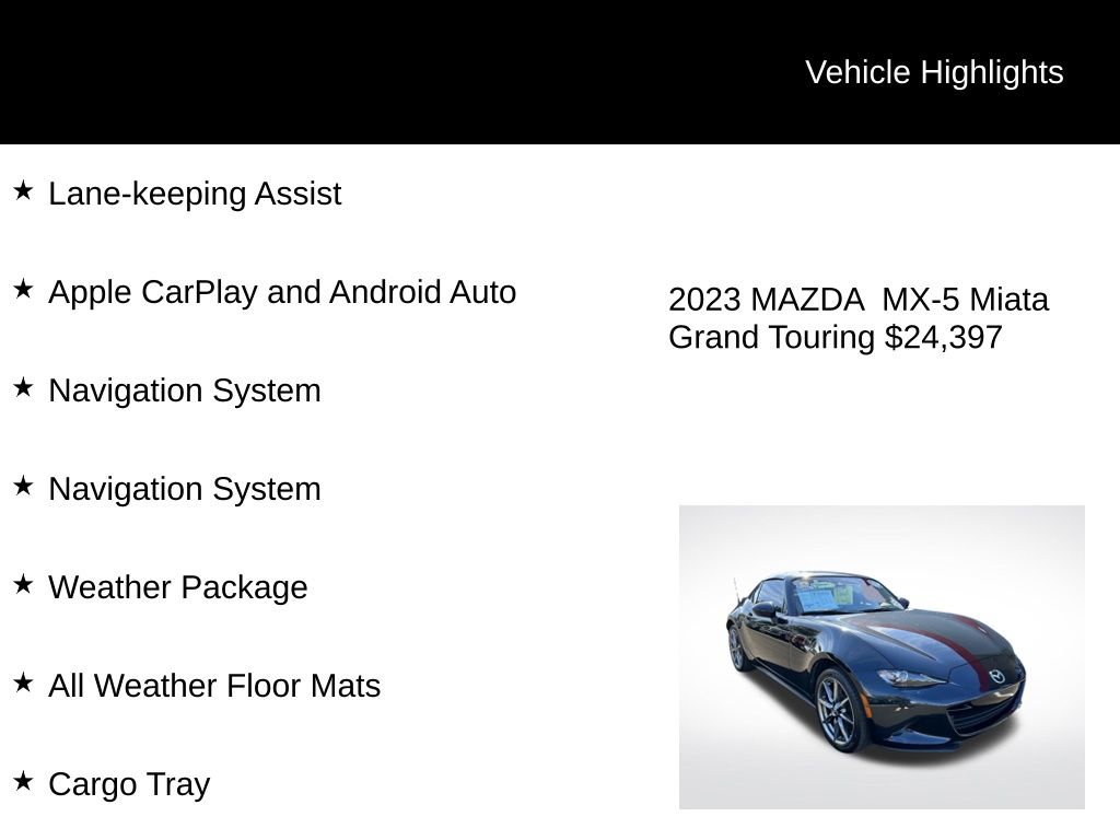 Used 2023 MAZDA MX-5 Miata Grand Touring w/ Weather Package image 4