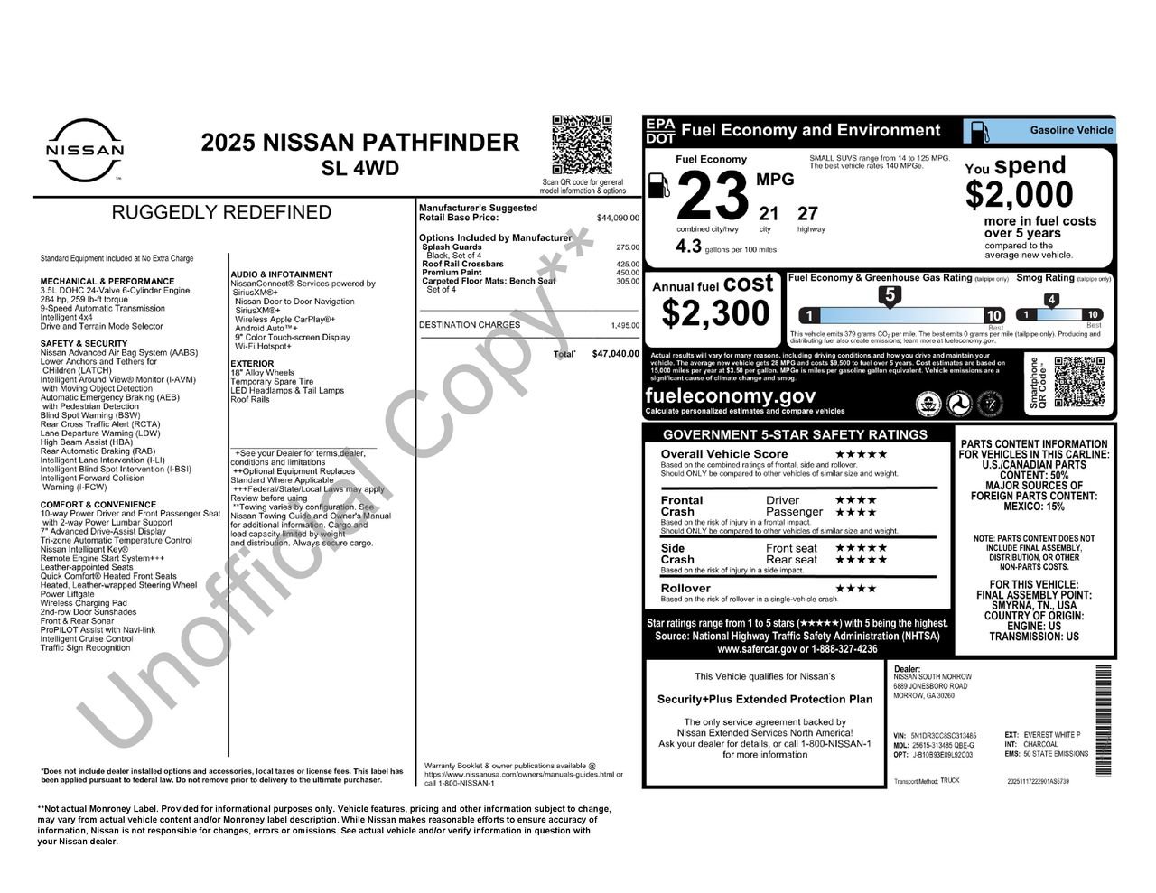 Certified 2025 Nissan Pathfinder SL AWD/4WD image 35