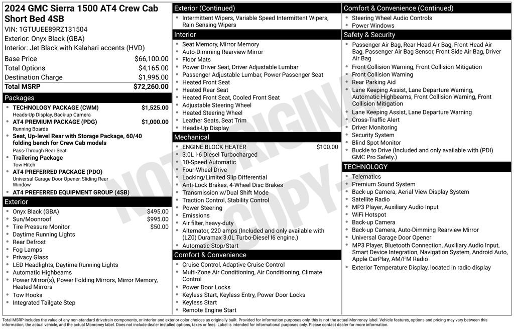 Used 2024 GMC Sierra 1500 AT4 w/ Technology Package AWD/4WD image 5