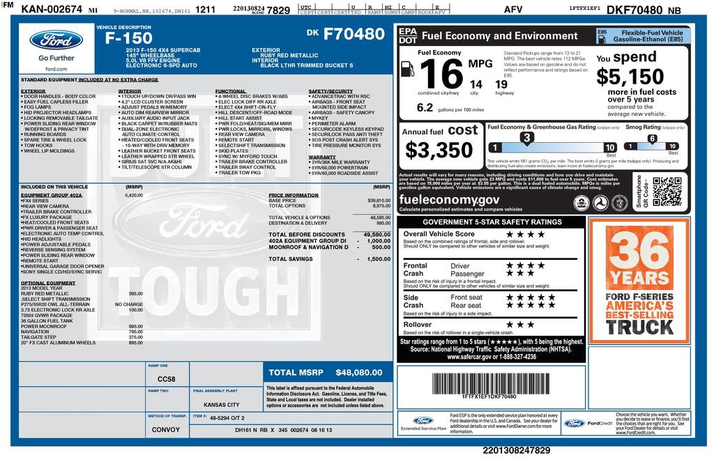 Used 2013 Ford F150 FX4 w/ Luxury Equipment Group AWD/4WD image 36