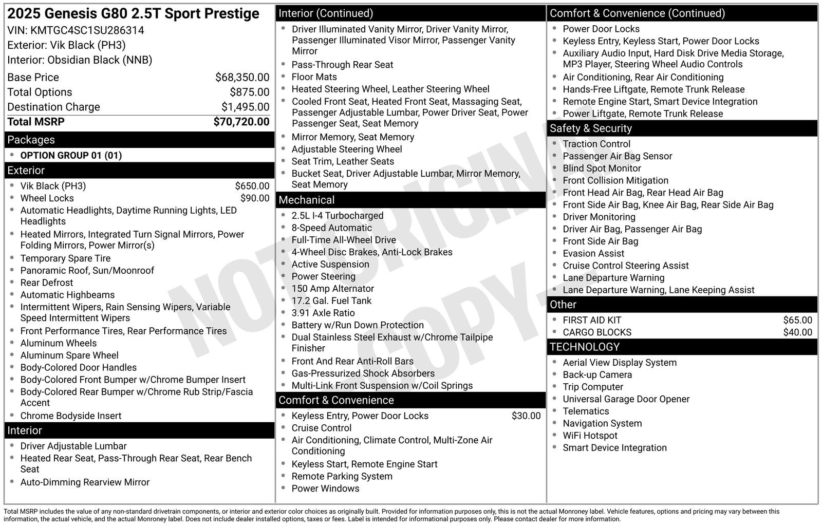 Used 2025 Genesis G80 2.5T Sport Prestige image 34