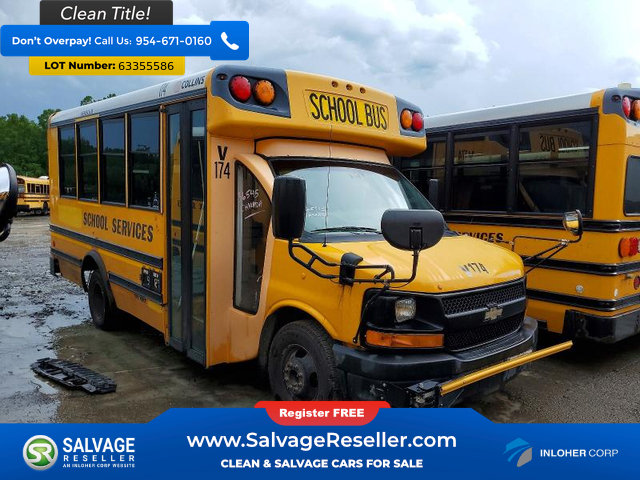 Used 2016 Chevrolet Express 3500 w/ School Bus Package RWD image 1