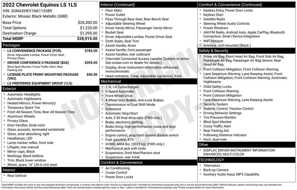 Used 2022 Chevrolet Equinox LS w/ LS Convenience Package FWD image 42