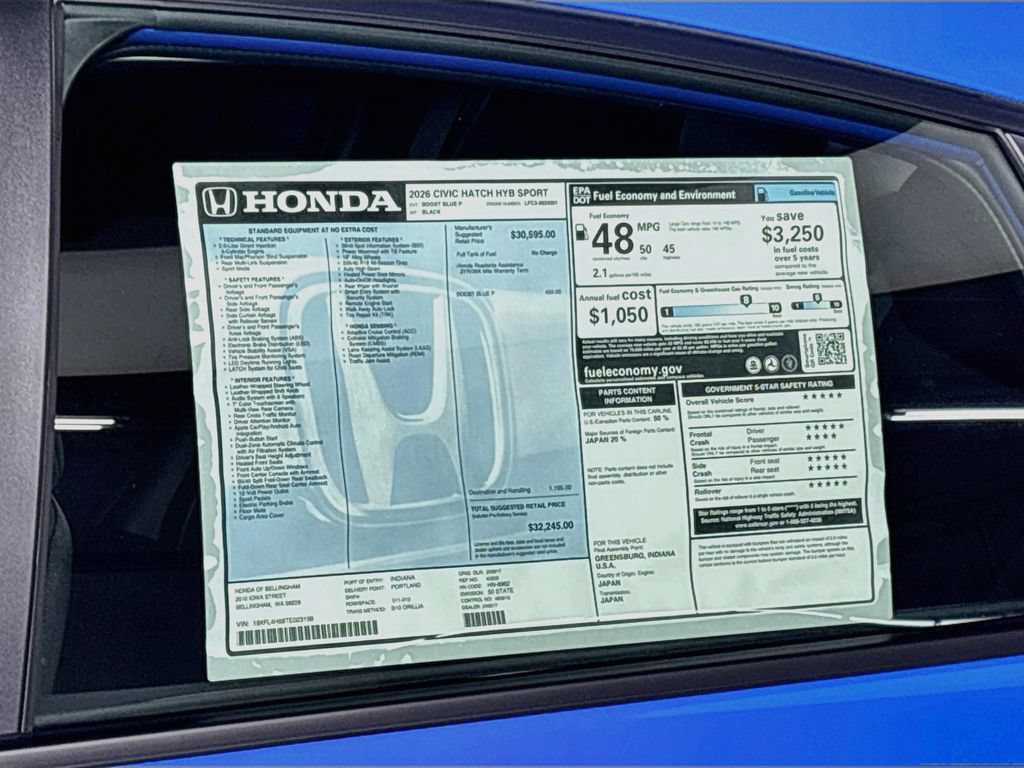 New 2026 Honda Civic Sport image 24