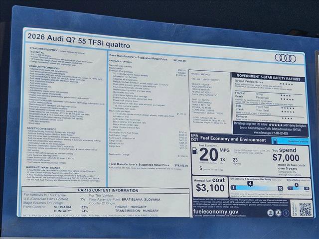 New 2026 Audi Q7 3.0T Premium Plus AWD/4WD image 18