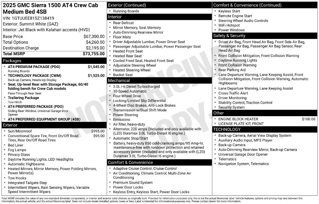 Certified 2025 GMC Sierra 1500 AT4 w/ AT4 Premium Package AWD/4WD image 63