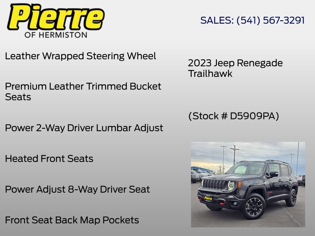 Used 2023 Jeep Renegade Trailhawk w/ Sun/Sound Group AWD/4WD image 24