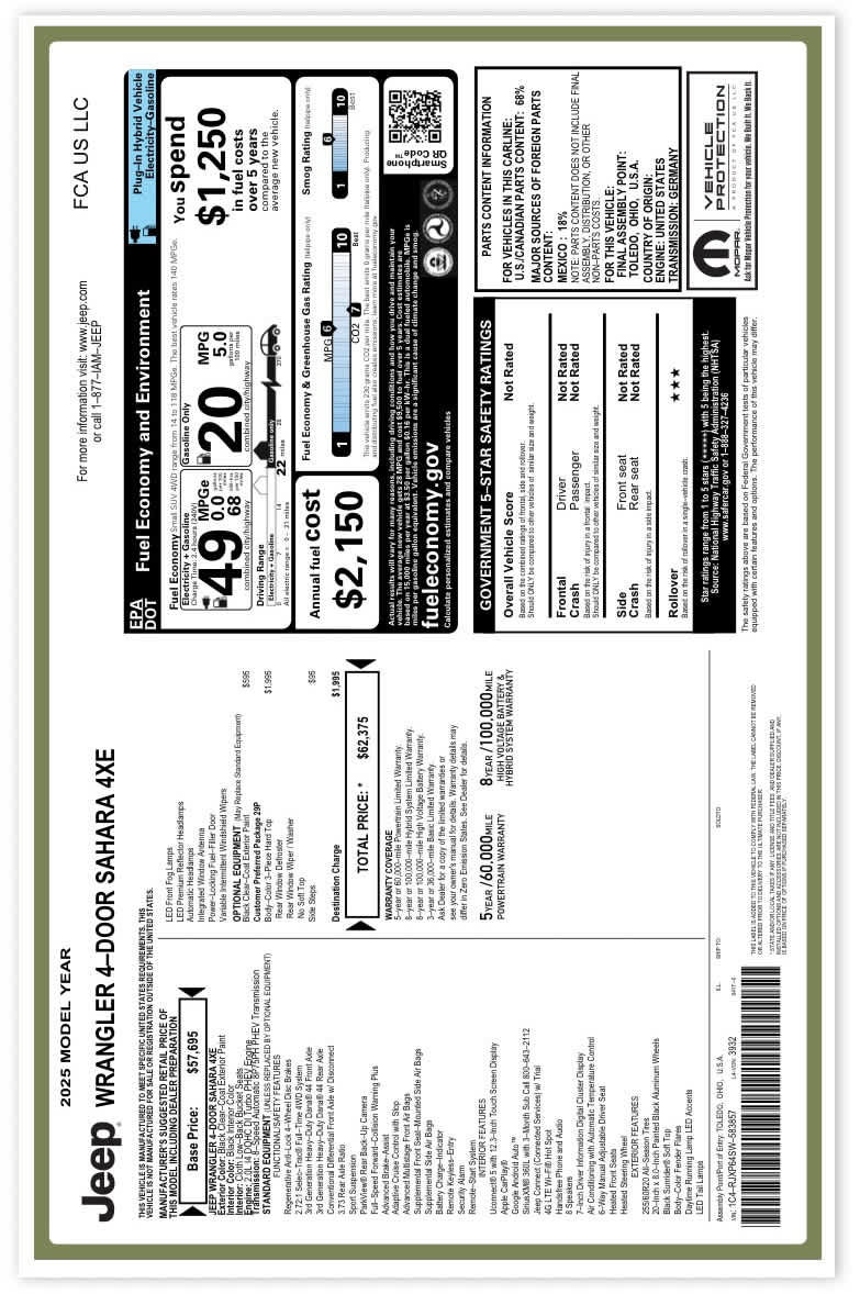 Used 2025 Jeep Wrangler Sahara image 2