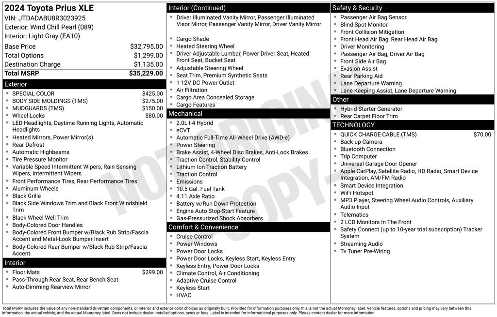 Certified 2024 Toyota Prius XLE AWD/4WD image 33