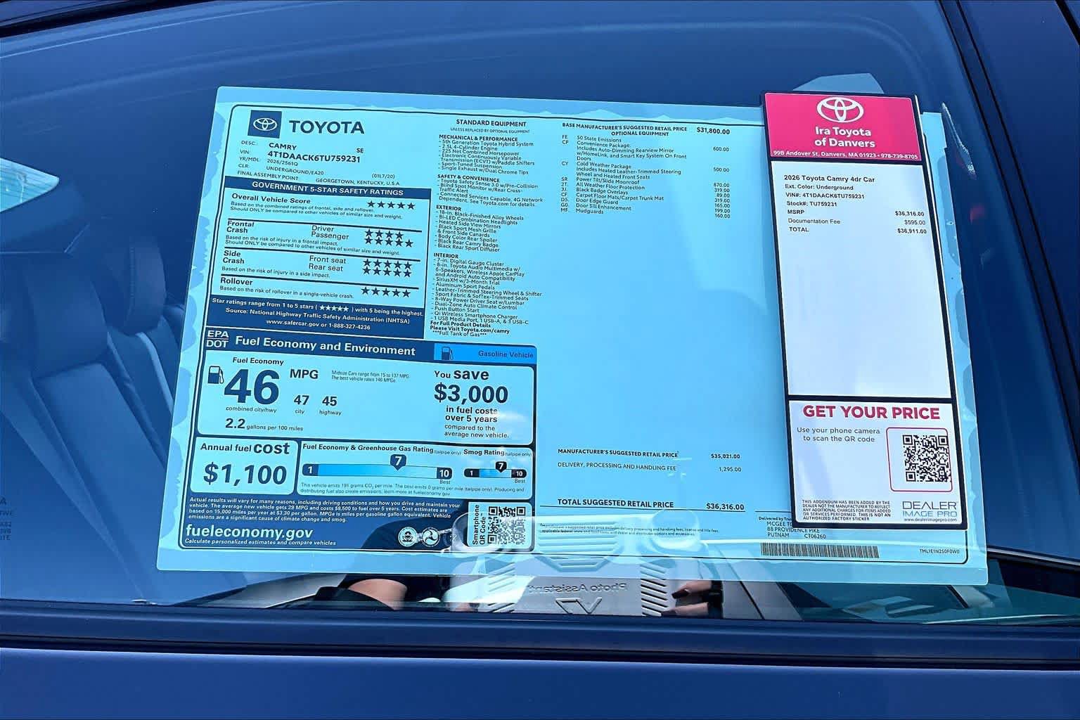 New 2026 Toyota Camry SE w/ Convenience Package FWD image 21