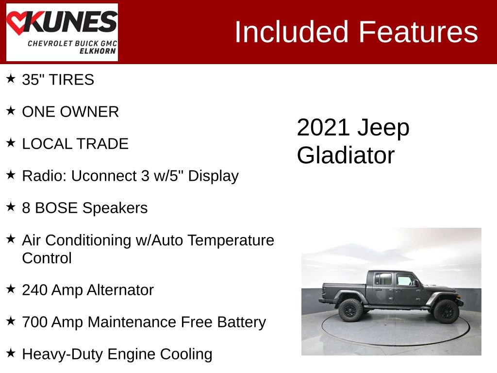 Used 2021 Jeep Gladiator Sport AWD/4WD image 3