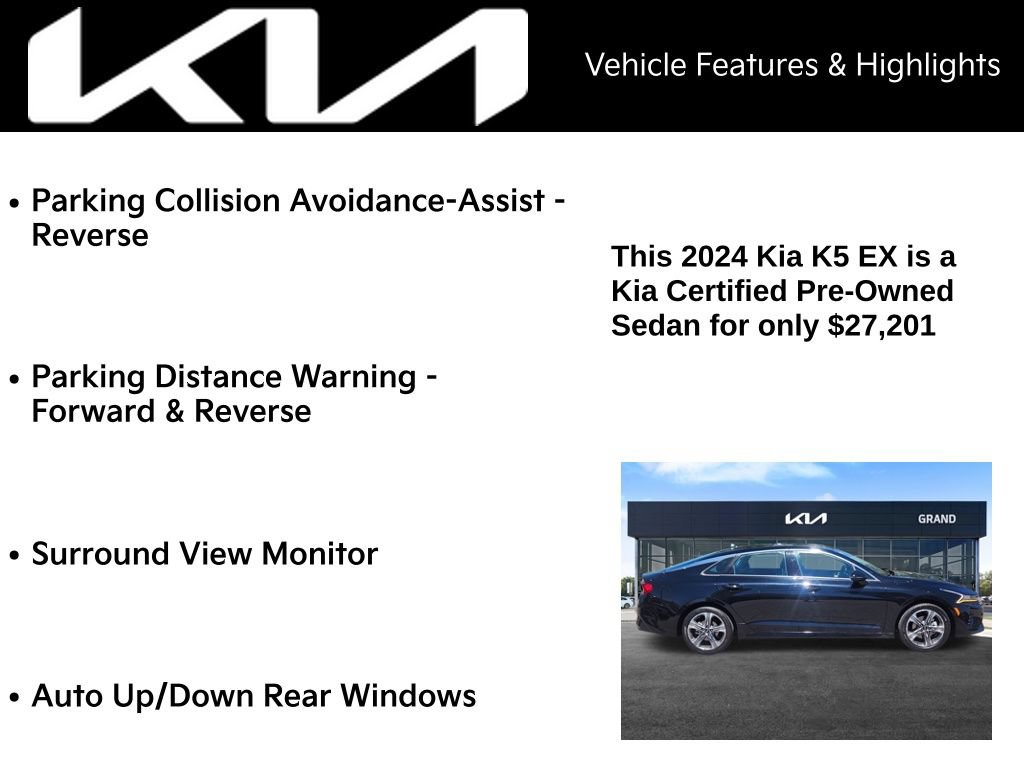 Certified 2024 Kia K5 EX w/ EX Premium Package FWD image 8