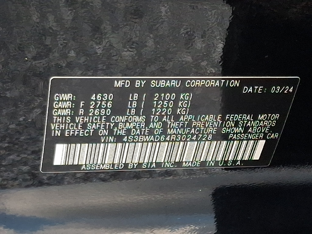 Certified 2024 Subaru Legacy Premium AWD/4WD image 27