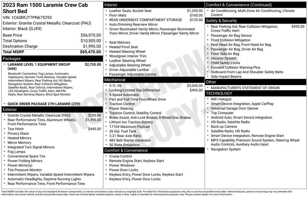 Used 2023 RAM 1500 Laramie AWD/4WD image 2