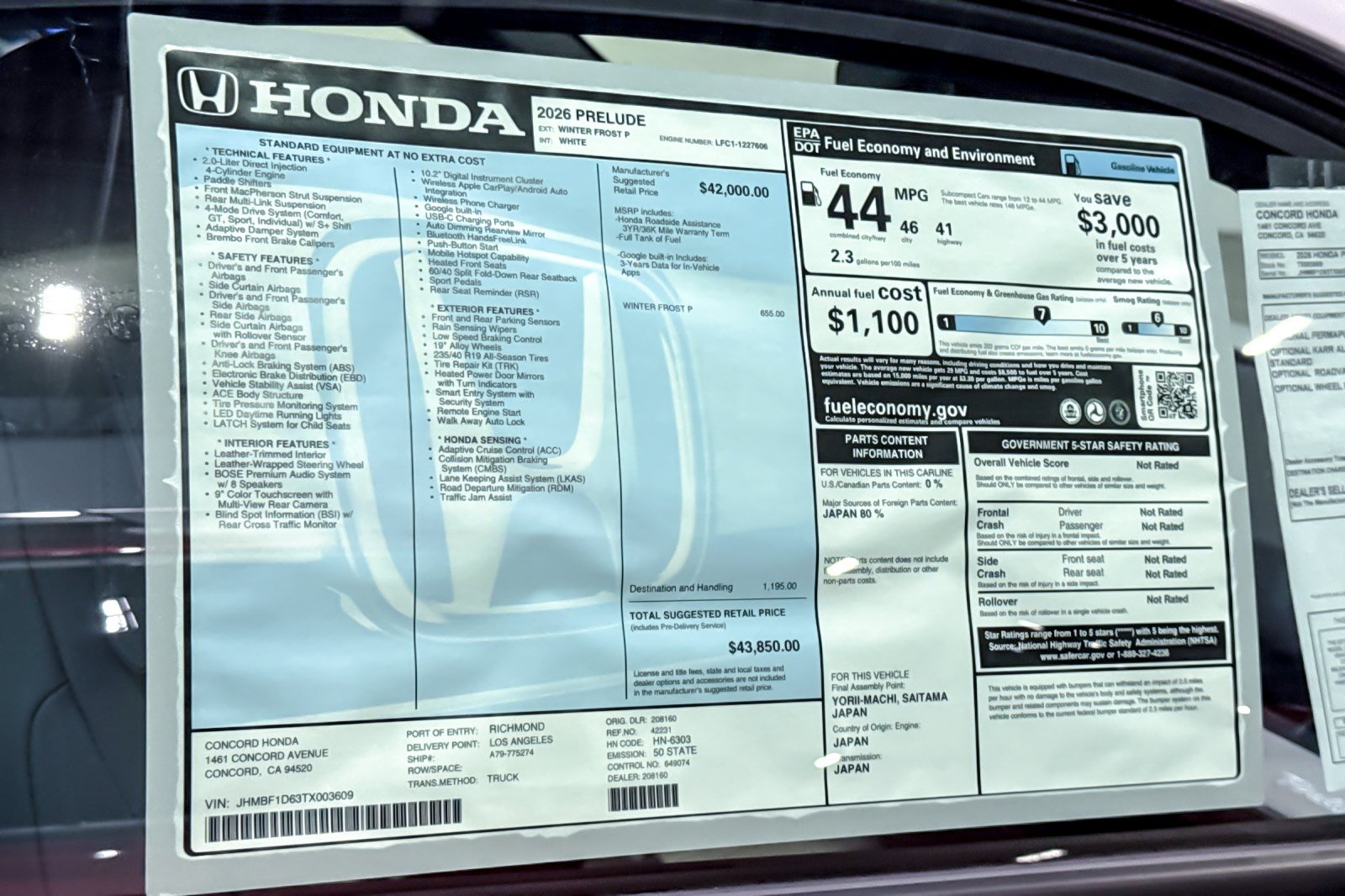 New 2026 Honda Prelude image 33