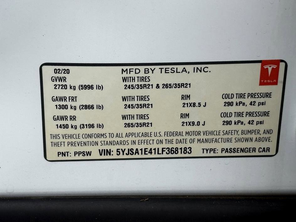 Used 2020 Tesla Model S Performance image 24