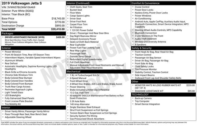 Used 2019 Volkswagen Jetta S w/ Driver Assistance Package FWD image 30