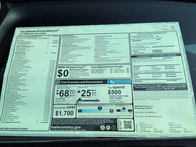 New 2027 BMW 550e xDrive w/ Premium Package AWD/4WD image 18