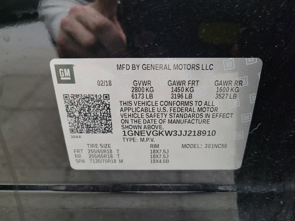 Used 2018 Chevrolet Traverse LT w/ LPO, Floor Liner Package image 33