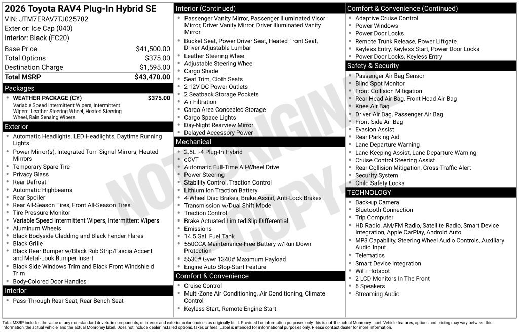 Used 2026 Toyota RAV4 SE w/ Weather Package AWD/4WD image 32
