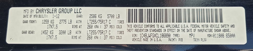 Used 2012 Jeep Wrangler Unlimited Rubicon w/ Connectivity Group AWD/4WD image 37