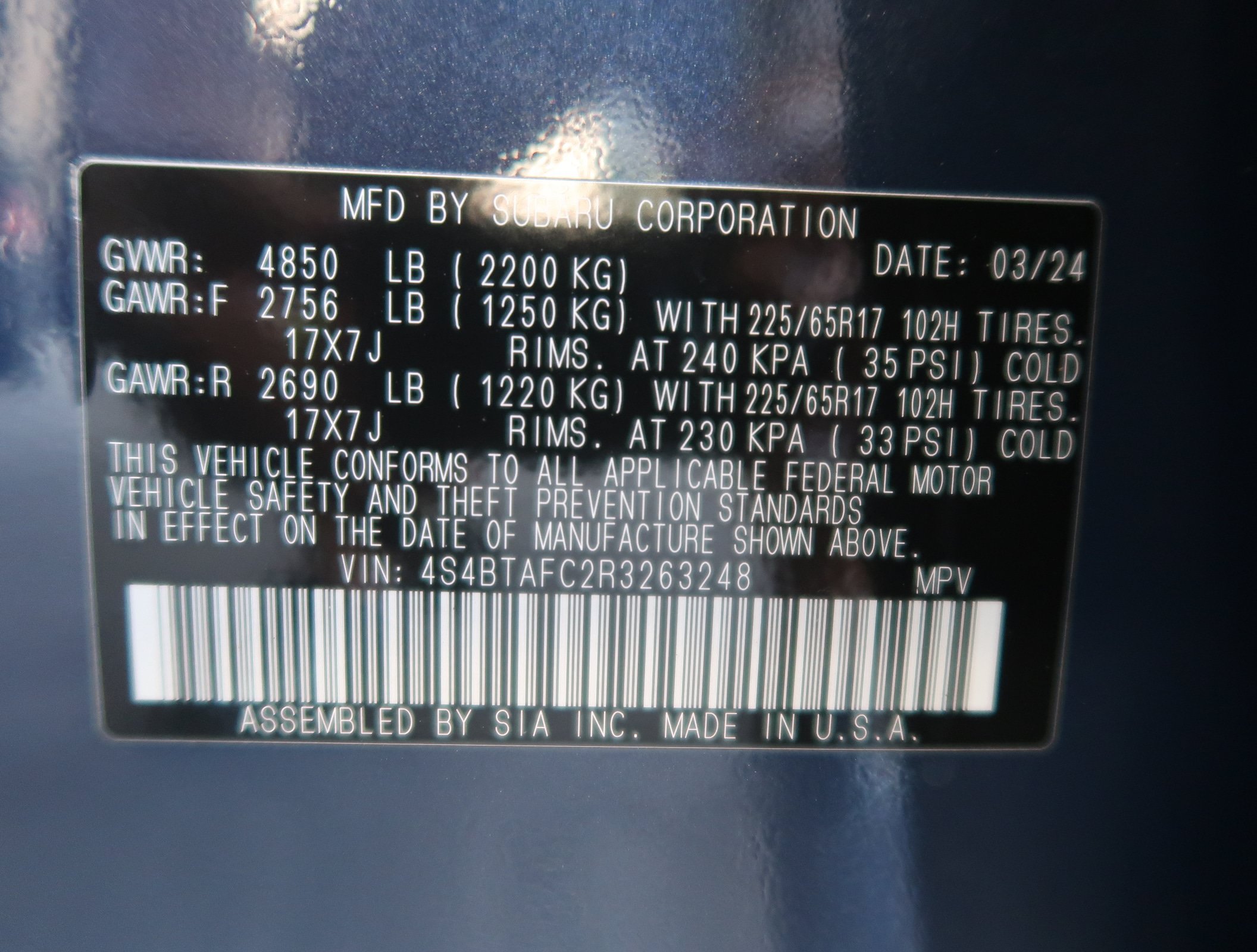 Certified 2024 Subaru Outback Premium AWD/4WD image 46