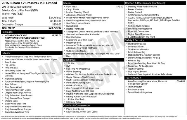 Used 2015 Subaru Crosstrek 2.0i Limited image 2