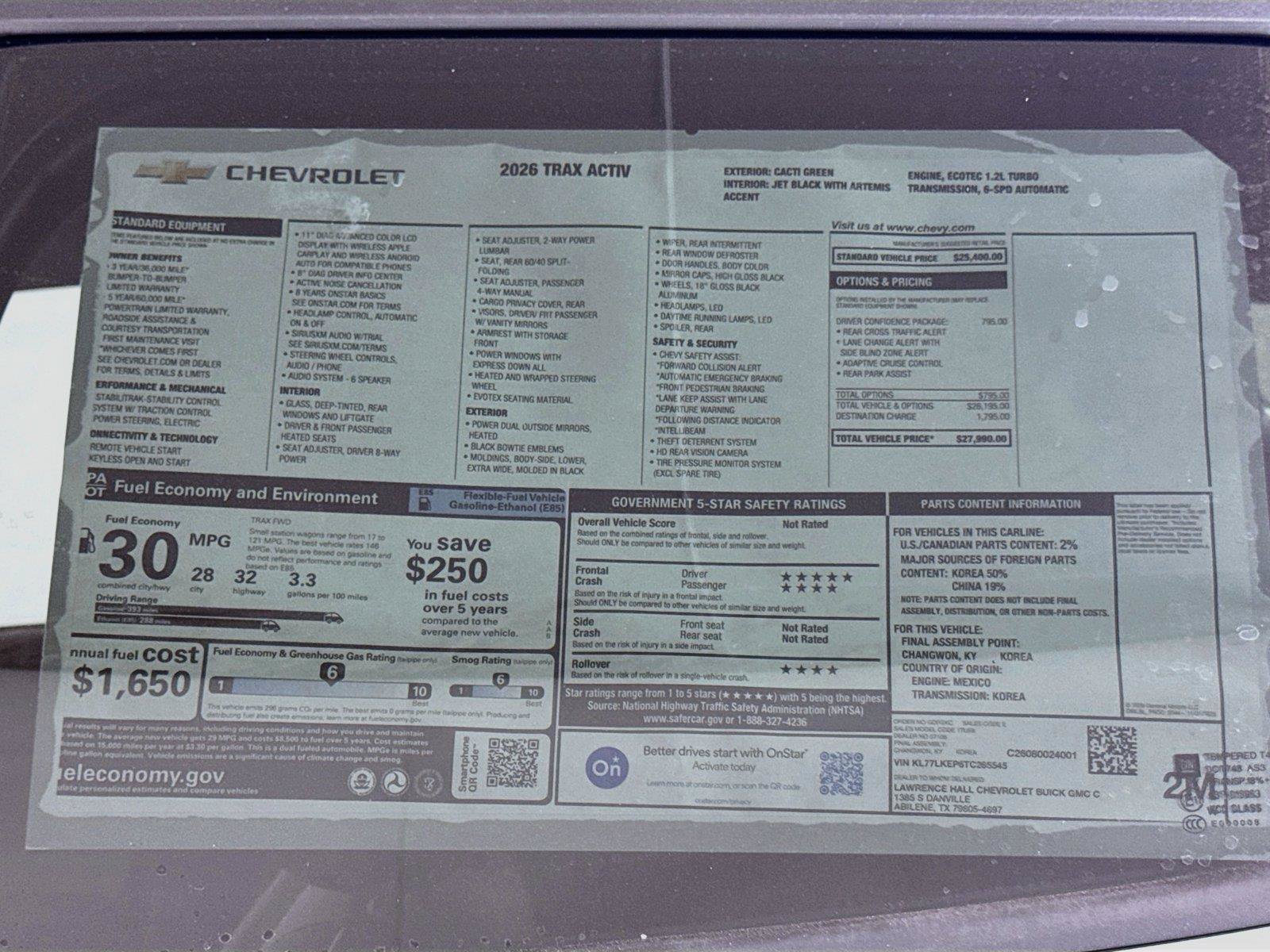 New 2026 Chevrolet Trax ACTIV w/ Driver Confidence Package FWD image 19