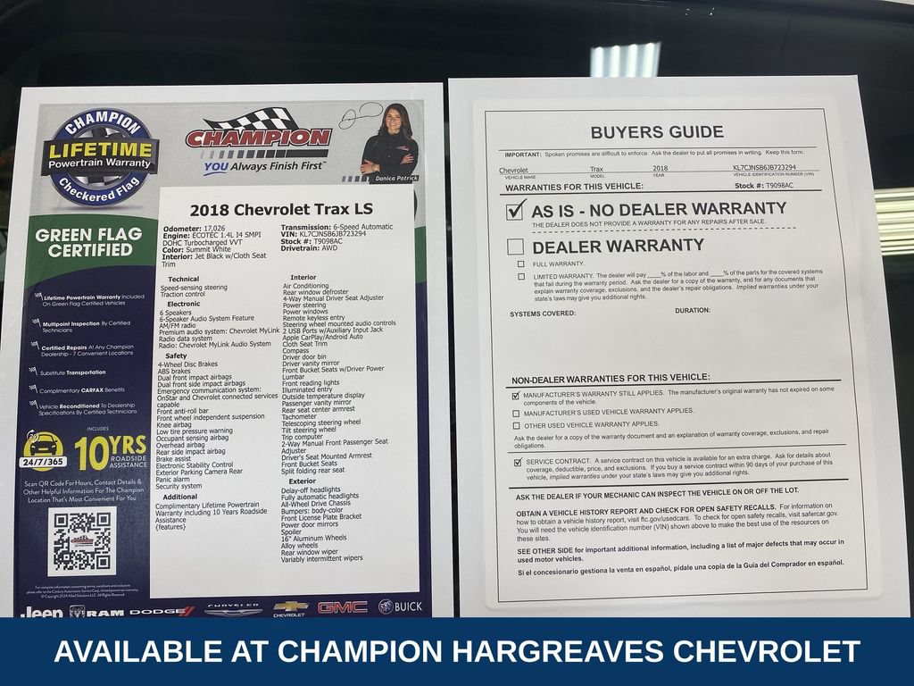 Certified 2018 Chevrolet Trax LS AWD/4WD image 43