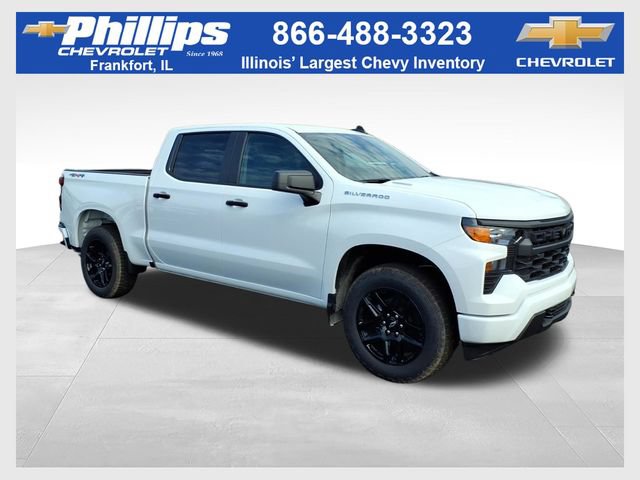 New 2026 Chevrolet Silverado 1500 Custom w/ Turbomax Blackout Package AWD/4WD image 1