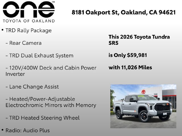 Used 2026 Toyota Tundra SR5 w/ TRD Rally Package AWD/4WD image 12