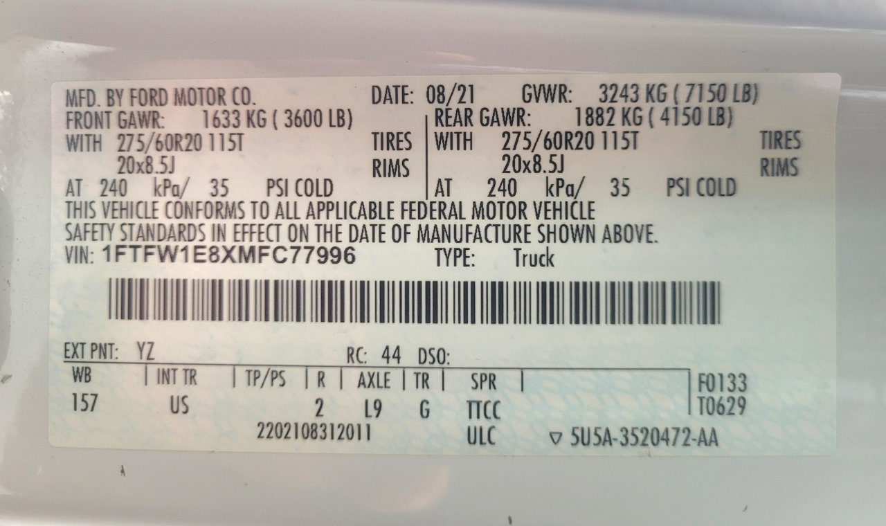 Used 2021 Ford F150 XLT w/ Equipment Group 302A High image 42