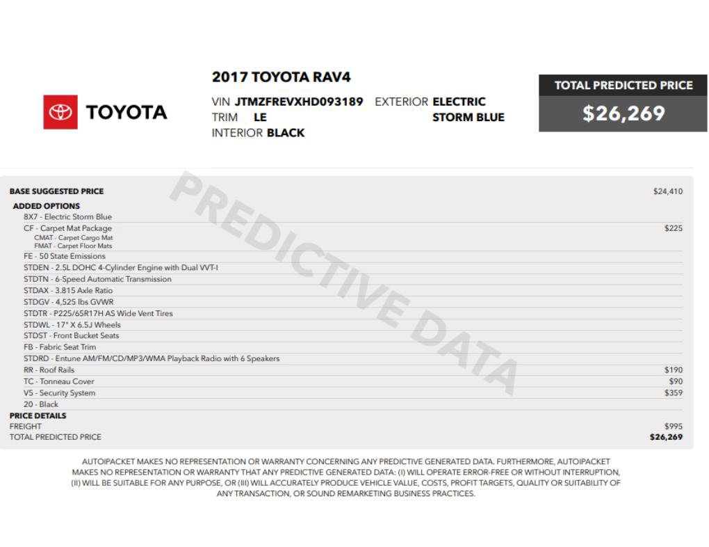 Used 2017 Toyota RAV4 LE w/ Carpet Mat Package image 2