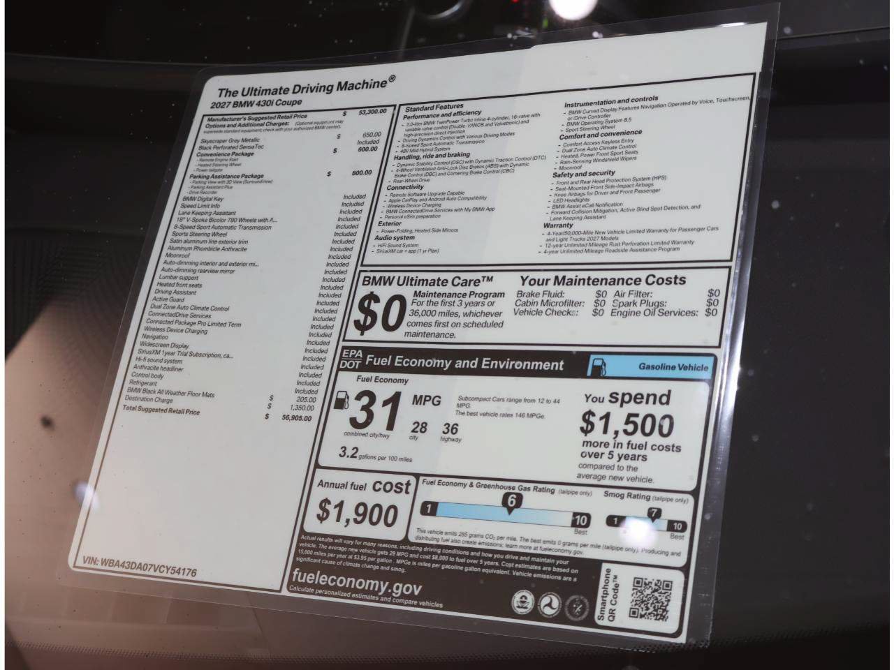 New 2027 BMW 430i Coupe w/ Parking Assistance Package RWD image 22
