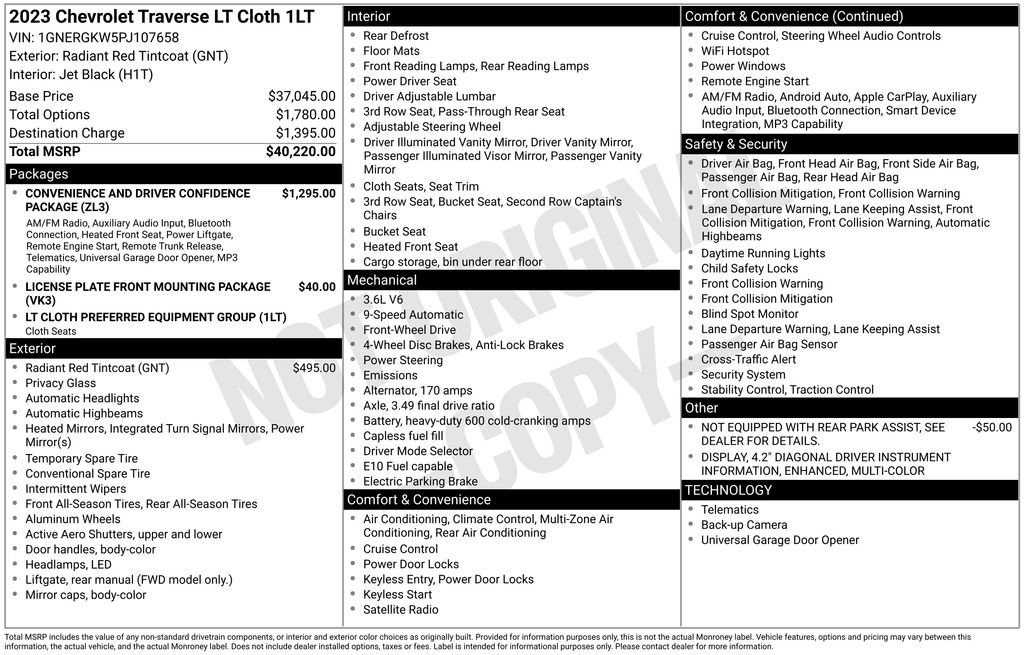 Used 2023 Chevrolet Traverse LT FWD image 32