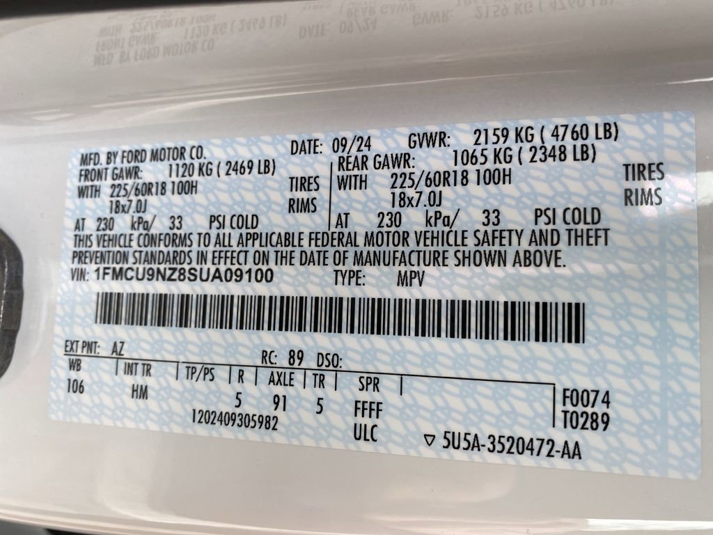 Certified 2025 Ford Escape ST-Line Elite w/ Tech Pack #1 image 50