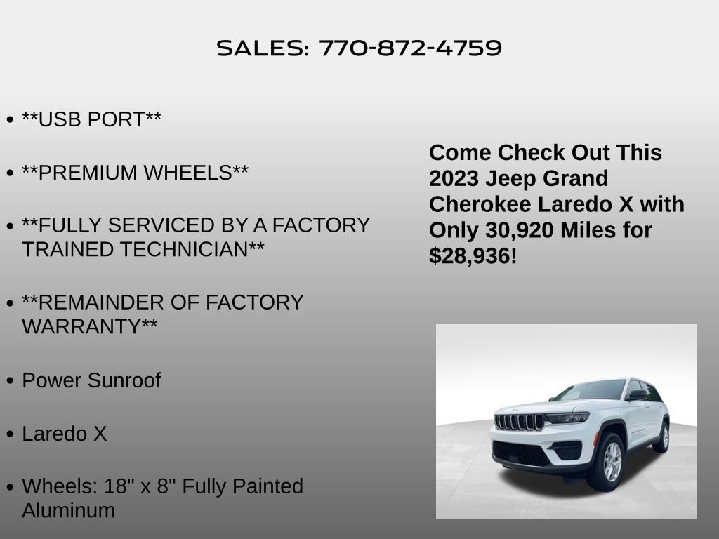 Used 2023 Jeep Grand Cherokee Laredo X AWD/4WD image 10
